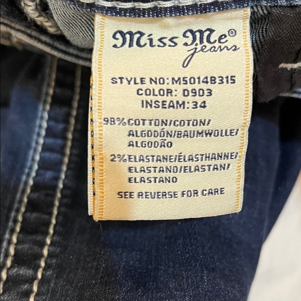 Miss Me Dark Blue Chloe Boot Jeans - Picture 12 of 16